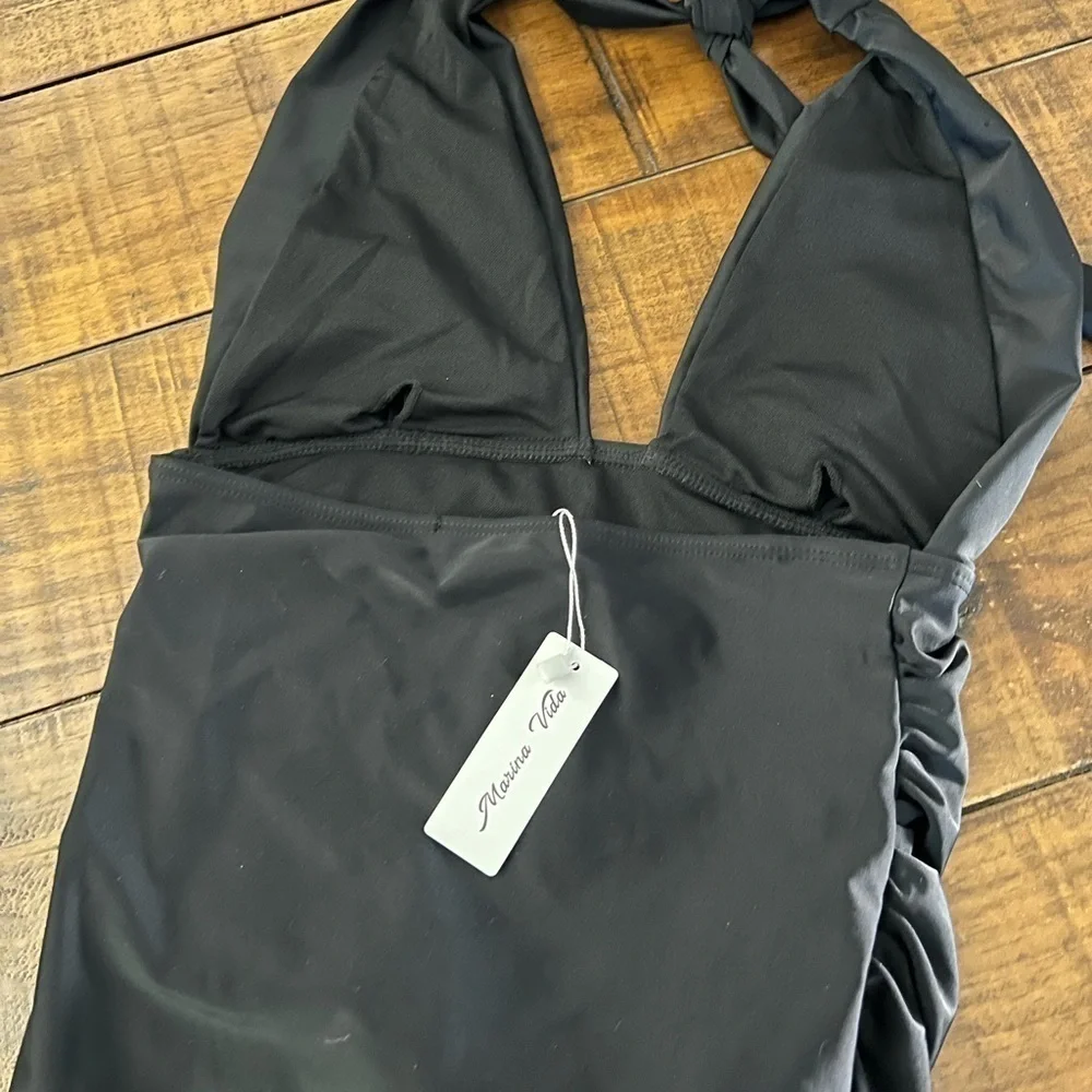 Marina vida black one piece swim suit